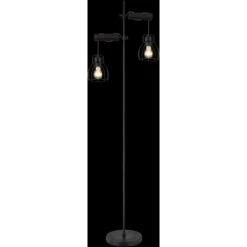 Globo Stehleuchte Mina 2-flammig Metall Schwarz Matt -Globo Lighting 756345 3749 5