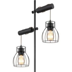 Globo Stehleuchte Mina 2-flammig Metall Schwarz Matt -Globo Lighting 756345 3749 6