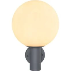 Globo Außenleuchte Ossy Glas Opal Weiß Aufwärts Ø 25 Cm Anthrazit 13 Globo Außenleuchte Ossy Glas Opal Weiß Aufwärts Ø 25 Cm Anthrazit -Globo Lighting 756419 3749 4