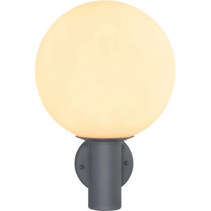 Globo Außenleuchte Ossy Glas Opal Weiß Aufwärts Ø 25 Cm Anthrazit 6 Globo Außenleuchte Ossy Glas Opal Weiß Aufwärts Ø 25 Cm Anthrazit – Bild 4