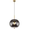 Globo Pendelleuchte Blacky I 1-flammig Ø 30 Cm Messingfarben Matt Rauchfarben -Globo Lighting 756525 3749 1