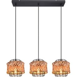 Globo Hängeleuchte Gina 3-flammig Ø 17 Cm Metall Schwarz -Globo Lighting 756555 3749 3