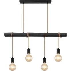 Globo Hängeleuchte Leo 4-flammig Metall Schwarz Matt -Globo Lighting 756556 3749 4