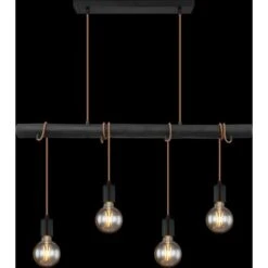 Globo Hängeleuchte Leo 4-flammig Metall Schwarz Matt -Globo Lighting 756556 3749 5