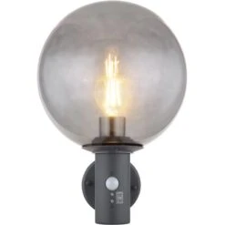 Globo Außenleuchte Hedwig Glas Mit Sensor Ø 25 Cm Anthrazit -Globo Lighting 756570 3749 4