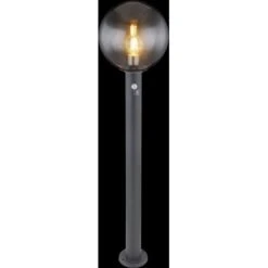 Globo Außenleuchte Hedwig Aluminium Druckguss Anthrazit Glas Mit Sensor