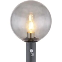 Globo Außenleuchte Hedwig Aluminium Druckguss Anthrazit Glas Mit Sensor -Globo Lighting 756572 3749 3