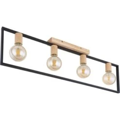 Globo Deckenleuchte Daniel 4-flammig Gerade Metall Schwarz Matt -Globo Lighting 756620 3749 3