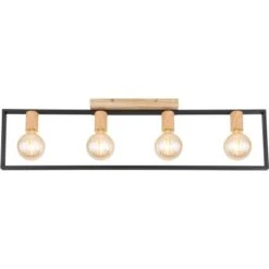 Globo Deckenleuchte Daniel 4-flammig Gerade Metall Schwarz Matt -Globo Lighting 756620 3749 4