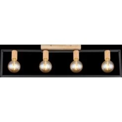 Globo Deckenleuchte Daniel 4-flammig Gerade Metall Schwarz Matt -Globo Lighting 756620 3749 5