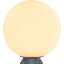 Globo Außenleuchte Ossy Glas Opal Weiß Mit Sensor Ø 25 Cm Anthrazit -Globo Lighting 756625 3749 5
