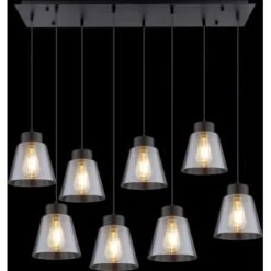 Globo Hängeleuchte Gumba 8-flammig Metall Schwarz Matt -Globo Lighting 756657 3749 5