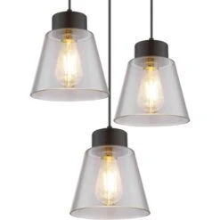 Globo Hängeleuchte Gumba 8-flammig Metall Schwarz Matt -Globo Lighting 756657 3749 6