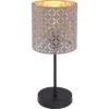 Globo Tischleuchte Cindy Mit Metallsockel Metall Schwarz Matt
