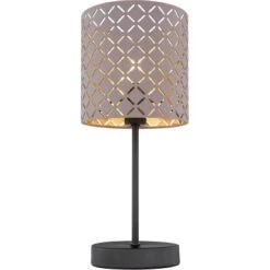 Globo Tischleuchte Cindy Mit Metallsockel Metall Schwarz Matt -Globo Lighting 756834 3749 4