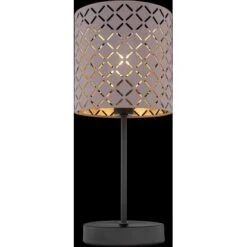 Globo Tischleuchte Cindy Mit Metallsockel Metall Schwarz Matt -Globo Lighting 756834 3749 5