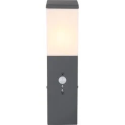 Globo Außenleuchte Herri Anthrazit Mit Sensor Kunststoff Opal Weiß 10 Globo Außenleuchte Herri Anthrazit Mit Sensor Kunststoff Opal Weiß -Globo Lighting 756838 3749 3