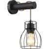 Globo Wandleuchte Mina Metall Schwarz Matt 1 Globo Wandleuchte Mina Metall Schwarz Matt -Globo Lighting 756868 3749 1