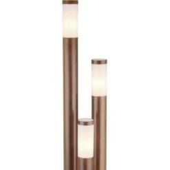 Globo Außenleuchte Boston 170 Cm Hoch Edelstahl Holzoptik Ø 28 Cm 7 Globo Außenleuchte Boston 170 Cm Hoch Edelstahl Holzoptik Ø 28 Cm -Globo Lighting 756901 3749 3