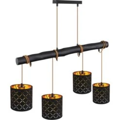 Globo Hängeleuchte Clarke 4-flammig Metall Schwarz -Globo Lighting 756922 3749 3