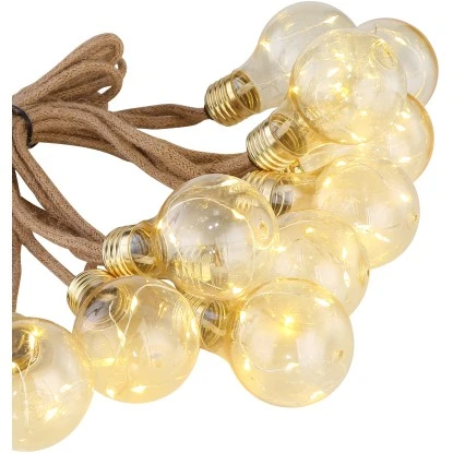 Globo LED-Solarlichterkette Kunststoff Amber 4 Globo LED-Solarlichterkette Kunststoff Amber – Bild 2