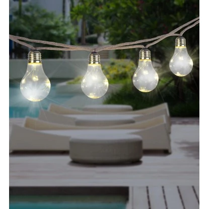 Globo LED-Solarlichterkette Kunststoff Amber 5 Globo LED-Solarlichterkette Kunststoff Amber – Bild 3