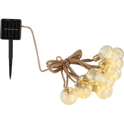 Globo LED-Solarlichterkette Kunststoff Amber 6 Globo LED-Solarlichterkette Kunststoff Amber – Bild 4