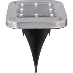Globo LED-Solaraußenleuchte Edelstahl 4 Stk. Mit Erdspieß Quadratisch Flach -Globo Lighting 765925 3749 3