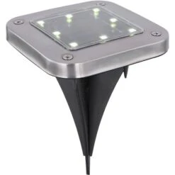 Globo LED-Solaraußenleuchte Edelstahl 4 Stk. Mit Erdspieß Quadratisch Flach -Globo Lighting 765925 3749 4