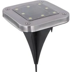 Globo LED-Solaraußenleuchte Edelstahl 4 Stk. Mit Erdspieß Quadratisch Flach -Globo Lighting 765925 3749 5