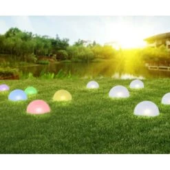 Globo LED-Solaraußenleuchte 5 Halbkugeln Mit Erdspieß Und RGB-Kette -Globo Lighting 765926 3749 5