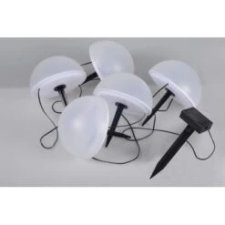 Globo LED-Solaraußenleuchte 5 Halbkugeln Mit Erdspieß Und RGB-Kette -Globo Lighting 765926 3749 7