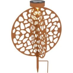 Globo LED-Solaraußenleuchte Mit Erdspieß Metall Rostbraun 9 Globo LED-Solaraußenleuchte Mit Erdspieß Metall Rostbraun -Globo Lighting 765927 3749 4