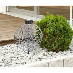 Globo LED-Solaraußenleuchte Mit Erdspieß Metall Silber -Globo Lighting 765928 3749 3