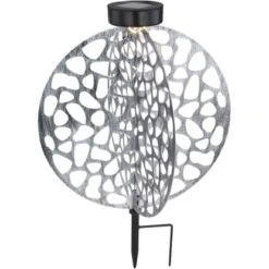 Globo LED-Solaraußenleuchte Mit Erdspieß Metall Silber -Globo Lighting 765928 3749 4