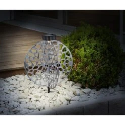 Globo LED-Solaraußenleuchte Mit Erdspieß Metall Silber -Globo Lighting 765928 3749 5