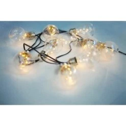 Globo LED-Solarlichterkette Kunststoff Silber-Grau -Globo Lighting 765929 3749 12