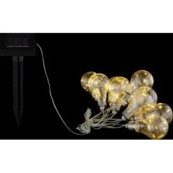 Globo LED-Solarlichterkette Kunststoff Silber-Grau -Globo Lighting 765929 3749 3