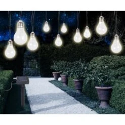 Globo LED-Solarlichterkette Kunststoff Silber-Grau -Globo Lighting 765929 3749 7