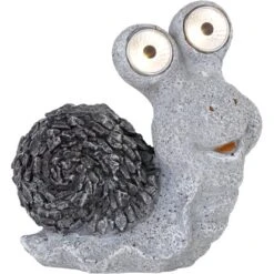 Globo LED-Solaraußenleuchte Schnecke Kunststoff Grau