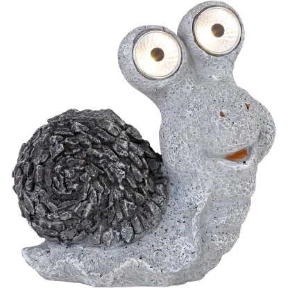 Globo LED-Solaraußenleuchte Schnecke Kunststoff Grau 3 Globo LED-Solaraußenleuchte Schnecke Kunststoff Grau