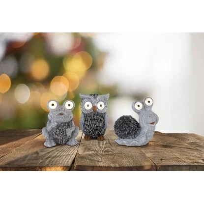 Globo LED-Solaraußenleuchte Schnecke Kunststoff Grau 4 Globo LED-Solaraußenleuchte Schnecke Kunststoff Grau – Bild 2