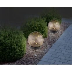 Globo LED-Solaraußenleuchte Kugel Ø 15 Cm Mit Lichterkette 20-flammig -Globo Lighting 765938 3749 3