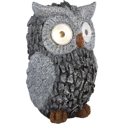 Globo LED-Solaraußenleuchte Eule Kunststoff Grau 8 Globo LED-Solaraußenleuchte Eule Kunststoff Grau – Bild 6