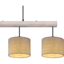 Globo Pendelleuchte Roger 4-flammig Schwarz-Grau -Globo Lighting 836665 3749 153784 5