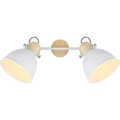 Globo Spot 2er Wiho Weiß-Holzoptik -Globo Lighting 845036 3749 540182 4