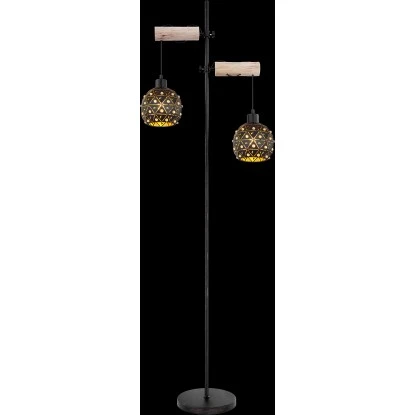 Globo Stehlampe Jodie 2-flammig Schwarz Matt 540 X 250 X 1680 Mm 6 Globo Stehlampe Jodie 2-flammig Schwarz Matt 540 X 250 X 1680 Mm – Bild 4