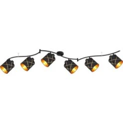 Globo Strahler Bemmo 6-flammig Schwarz Matt 1770 X 130 X 202 Mm -Globo Lighting 9007371405817 3749 S 02