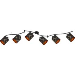 Globo Strahler Bemmo 6-flammig Schwarz Matt 1770 X 130 X 202 Mm -Globo Lighting 9007371405817 3749 S 03