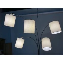 Globo Stehlampe Ava 5-flammig Nickel Matt 840 X 1300 X 2040 Mm -Globo Lighting 9007371405893 3749 S 06